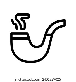 smoke pipe line icon illustration vector graphic. Simple element illustration vector graphic, suitable for app, websites, and presentations isolated on white background