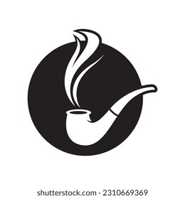 Smoke pipe logo images illustration design