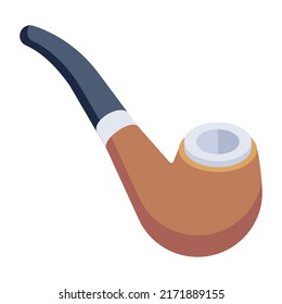 A smoke pipe modern isometric icon

