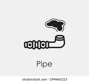 Smoke pipe vector icon. Editable stroke. Symbol in Line Art Style for Design, Presentation, Website or Apps Elements, Logo. Pixel vector graphics - Vector