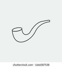 Smoke pipe vector icon illustration
