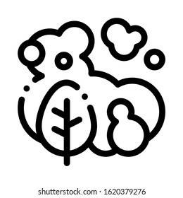 Smoke Plant Icon Vector. Outline Smoke Plant Sign. Isolated Contour Symbol Illustration