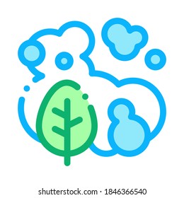 Smoke Plant Icon Vector. Outline Smoke Plant Sign. Isolated Contour Symbol Illustration