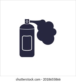 smoke polluted air flat icon. 