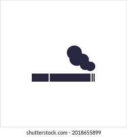 smoke polluted air flat icon. 