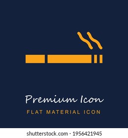 material premium de humo ui ux icono vector aislado en colores azul marino y naranja