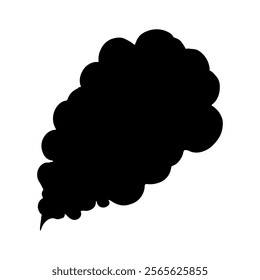 Smoke puff silhouette vector icon sign symbol illustration design