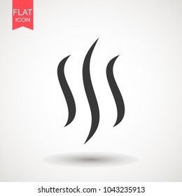 Smoke puff vector icon illustration isolated on white background. hot eps vector icon. Flat web design element for website or app.