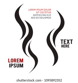 Smoke puff vector icon set illustration. Symbol on white background
