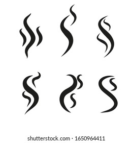 Smoke puff vector icon set illustration isolated on white background