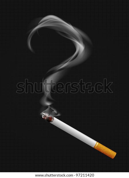 疑問符と煙 タバコを吸う ソーシャルイラスト ベクター画像 セットの一部 のベクター画像素材 ロイヤリティフリー Shutterstock