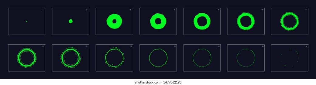 Smoke ring Animation. ring animation sheet for game or cartoon or animation