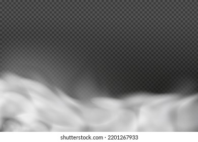  Smoke rings.White vector cloudiness ,fog or smoke on dark checkered background.SCloudy sky or smog over the city.Vector illustration.