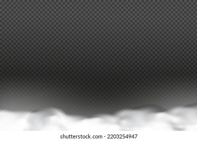  Smoke rings.White vector cloudiness ,fog or smoke on dark checkered background.Cloudy sky or smog over the city.Vector illustration.