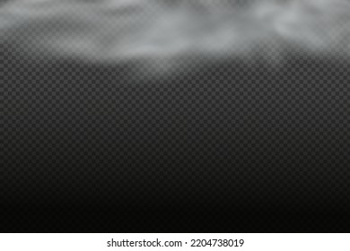  Smoke rings.White vector cloudiness ,fog or smoke on dark checkered background.SCloudy sky or smog over the city.Vector illustration.