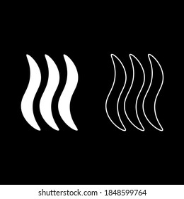 Smoke rising icon, silhouette flat style