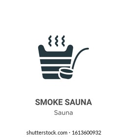 Smoke sauna glyph icon vector on white background. Flat vector smoke sauna icon symbol sign from modern sauna collection for mobile concept and web apps design.