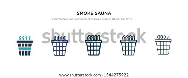 smoke\
sauna icon in different style vector illustration. two colored and\
black smoke sauna vector icons designed in filled, outline, line\
and stroke style can be used for web, mobile,\
ui