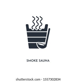 smoke sauna icon. simple element illustration. isolated trendy filled smoke sauna icon on white background. can be used for web, mobile, ui.