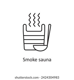 Smoke sauna icon. simple flat liner Smoke sauna icon on white background..eps