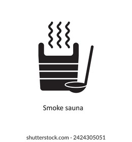 Smoke sauna icon. simple flat Smoke sauna icon on white background..eps