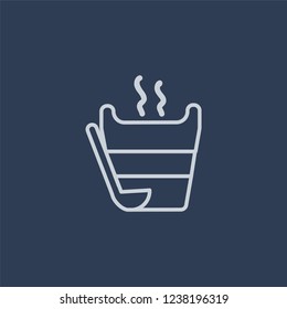 Smoke sauna icon. Trendy flat vector line Smoke sauna icon on dark blue background from sauna collection. 