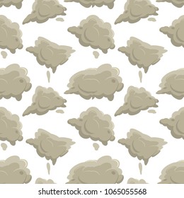 Smoke Seamless Pattern. Clouds, Fog or Steam clouds Background flat vector illustration EPS