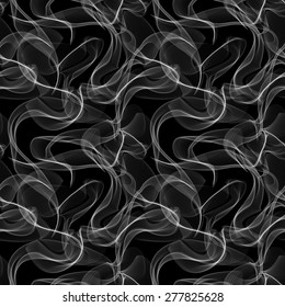 Smoke seamless texture on black background pattern vector. Smoke seamless pattern. Smoke seamless image.