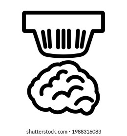 Icono del sensor de humo. Diseño de contorno negrita con ancho de trazo editable. Ilustración vectorial.