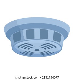 Smoke sensor icon cartoon vector. Fire alarm. Carbon home