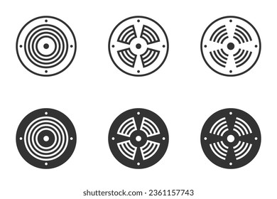 Smoke sensor icon. Vector illustration.