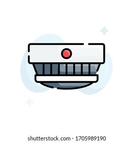 Smoke Sensor vector illustration. Filled outline style icon. Technology & Smart Working symbol. 