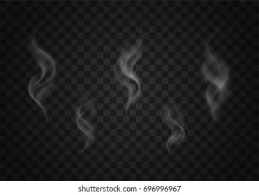 Smoke set isolated on transparent background