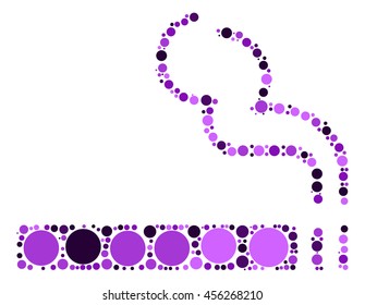 Smoke shape vector design by color point