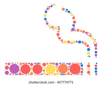 Smoke shape vector design by color point