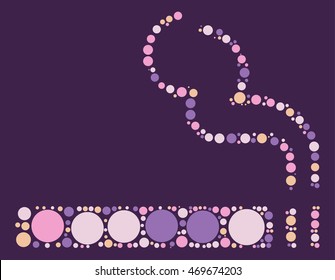 Smoke shape vector design by color point