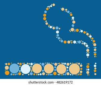 Smoke shape vector design by color point