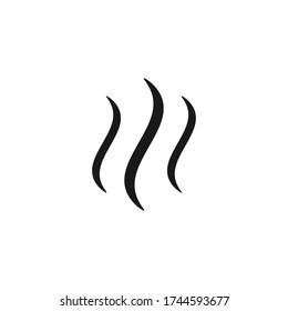 Symbol für Rauchsilhouette-Vektor auf weißem Hintergrund.Symbol für Rauchdampfvektoren