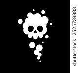 Smoke skull is sign of death. Deadly gas