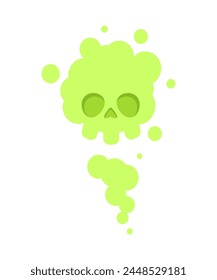 Smoke skull is sign of death. Deadly gas