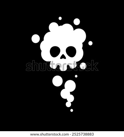Smoke skull is sign of death. Deadly gas