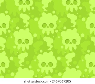 Smoke skull is sign of death pattern seamless. Deadly gas background