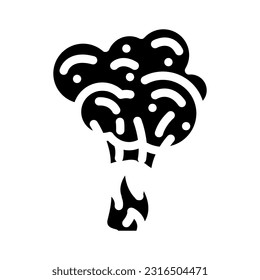 smoke smell glyph icon vector. smoke smell sign. isolated symbol illustration