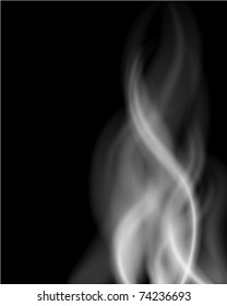 Smoke smooth light lines vector background. Eps 10.