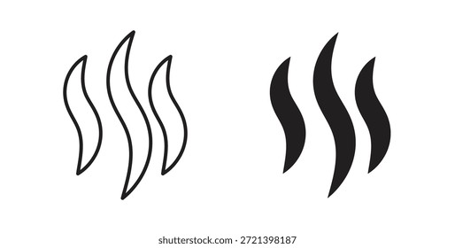Conjunto de concepto de icono de vapor de Smoke. Colección de íconos simple