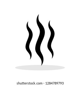 Smoke steam icon in flat style. Steam / Smoke symbol for your web site design, logo, app, UI Vector EPS 10.