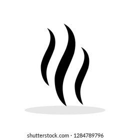 Smoke steam icon in flat style. Steam / Smoke symbol for your web site design, logo, app, UI Vector EPS 10.