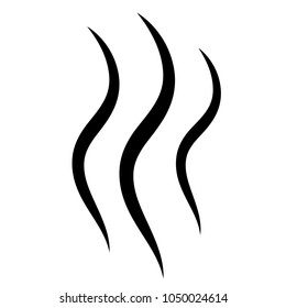 Smoke steam icon isolated on white background