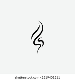 Icono de vapor de Smoke aislado sobre fondo blanco