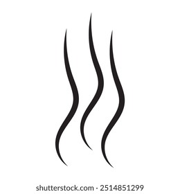 Smoke steam icon. logo, flat style Smoke steam vector illustration.